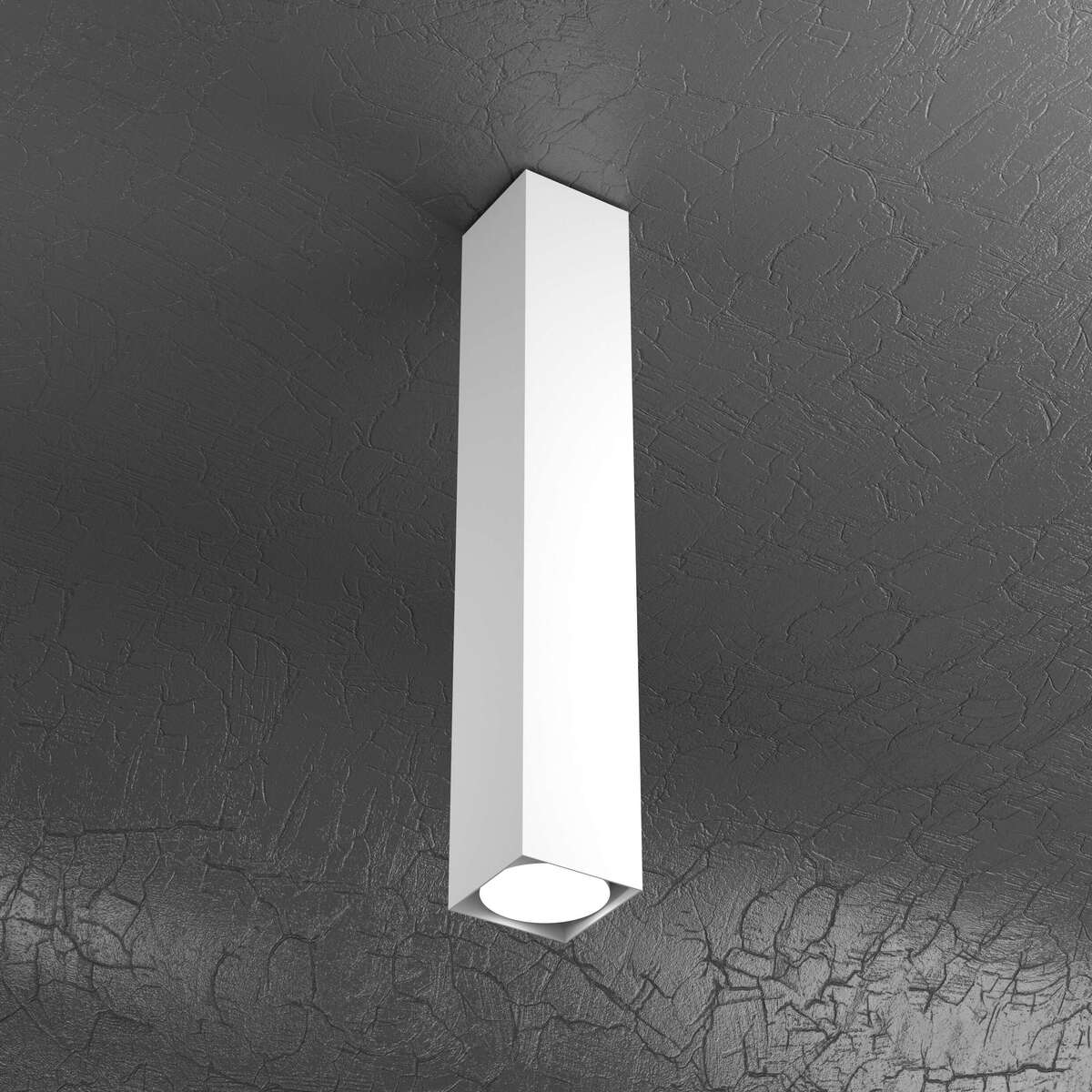 1129/PL50-BI PLATE PLAFONIERA TUBO H.50 1 LUCE BIANCO