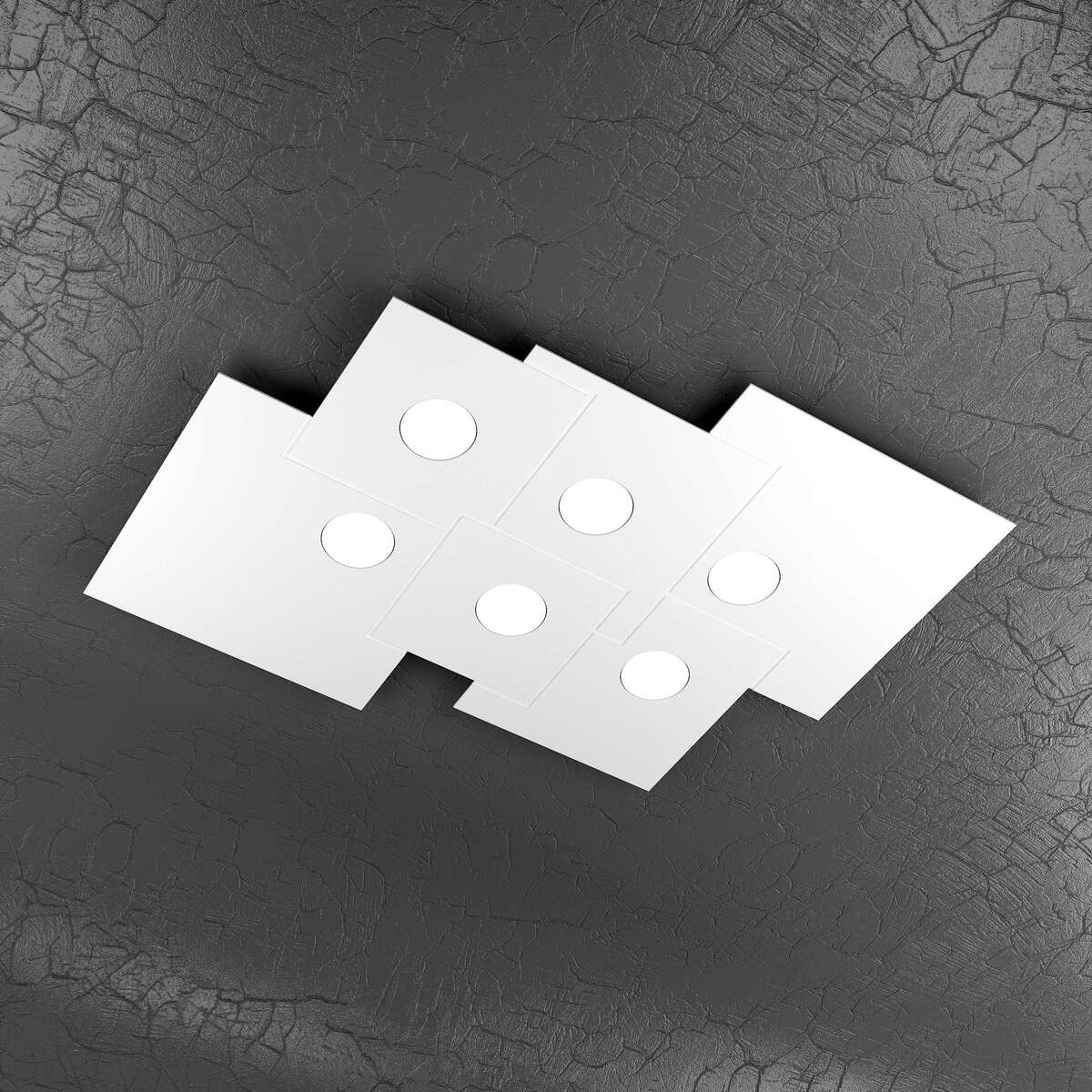 1129/PL6 R-BI PLATE PLAFONIERA 6 LUCI BIANCO