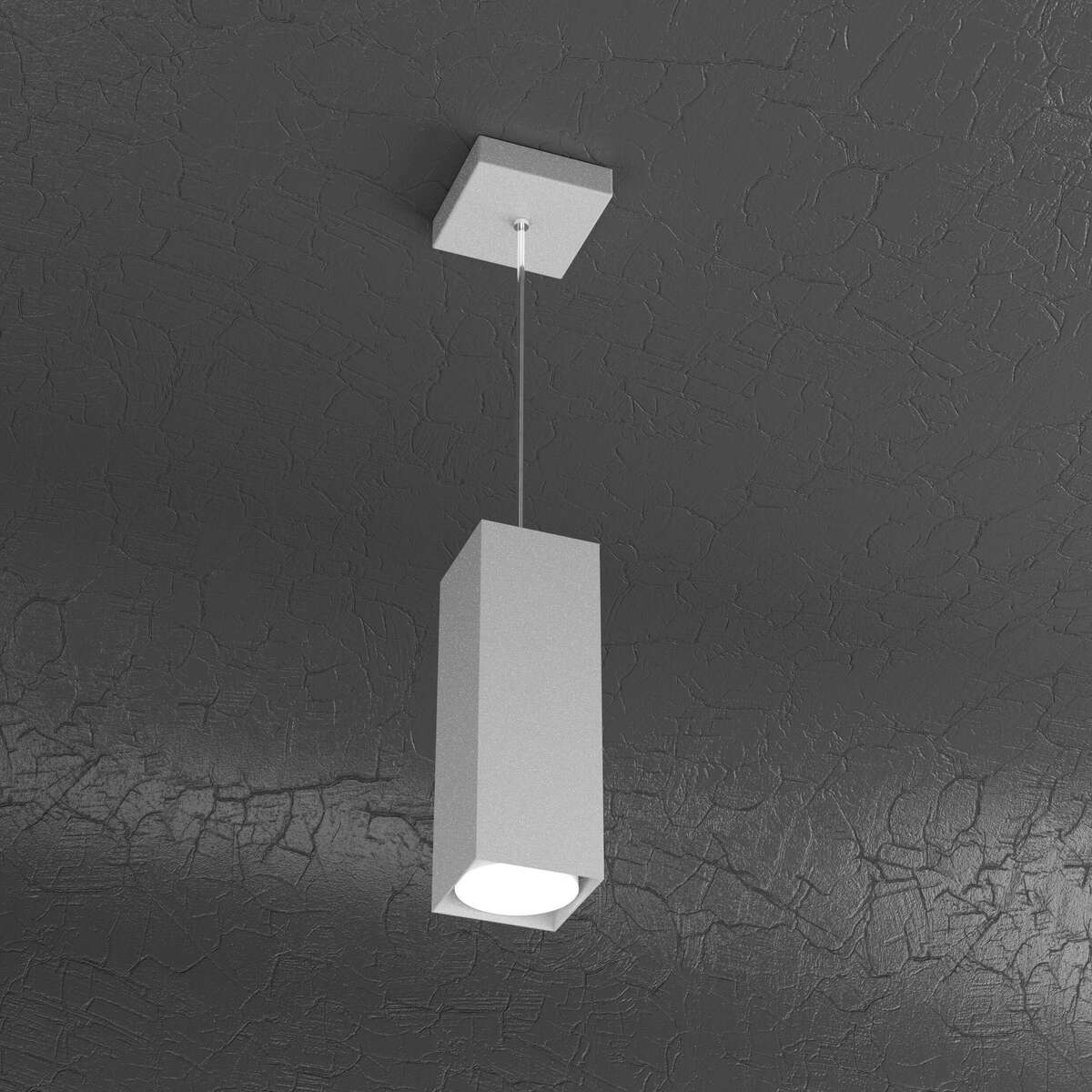1129/S25-GR PLATE SOSPENSIONE TUBO H.25 1 LUCE GRIGIO