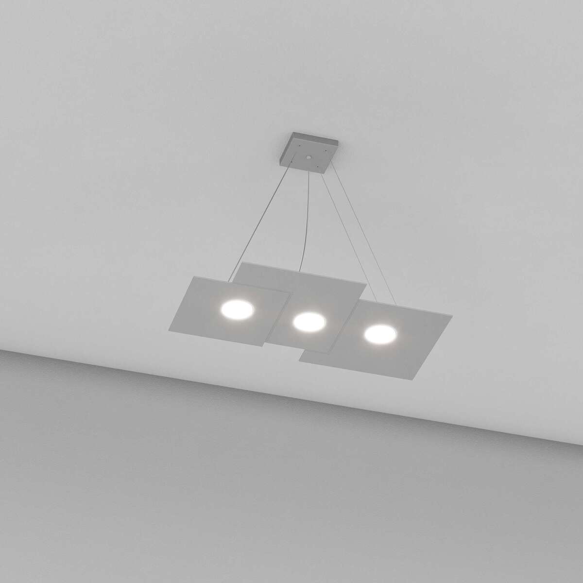 1129/S3 R-GR PLATE SOSPENSIONE 3 LUCI GRIGIO
