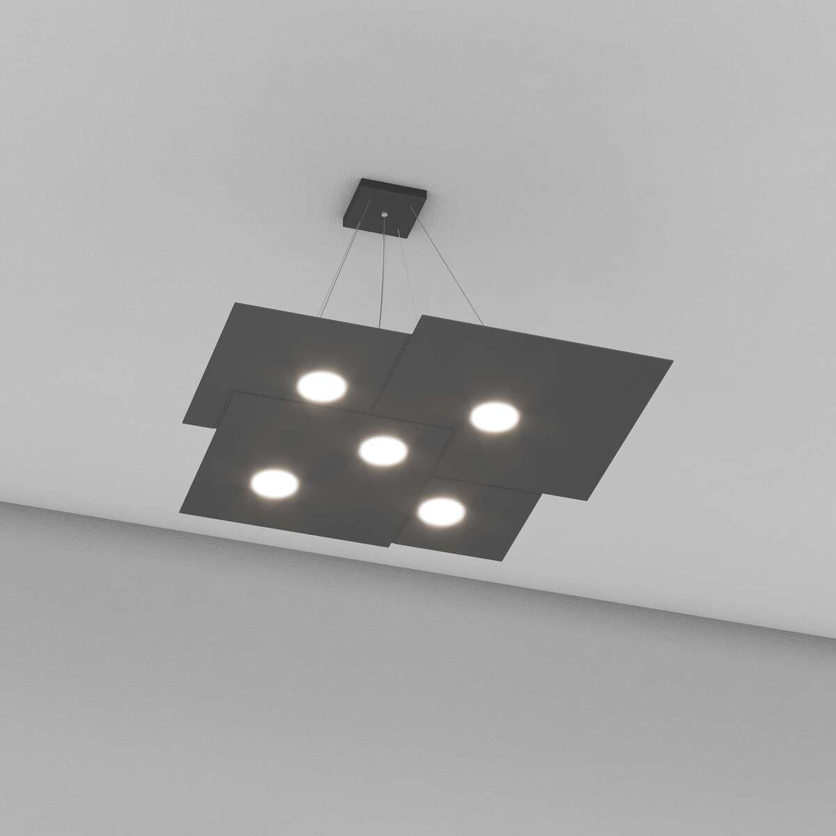 1129/S5-GA PLATE SOSPENSIONE 5 LUCI GRIGIO ANTRACITE