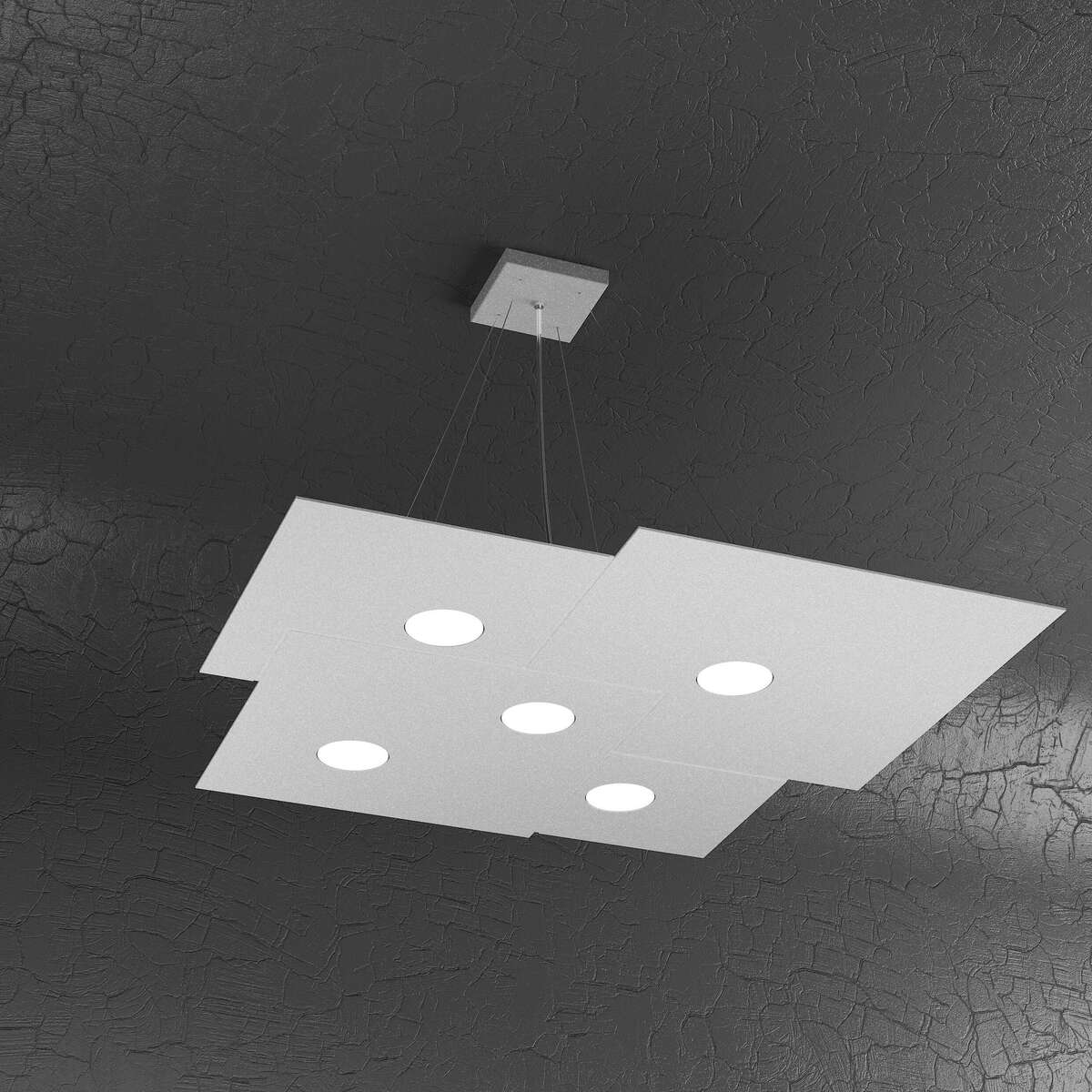 1129/S5-GR PLATE SOSPENSIONE 5 LUCI GRIGIO
