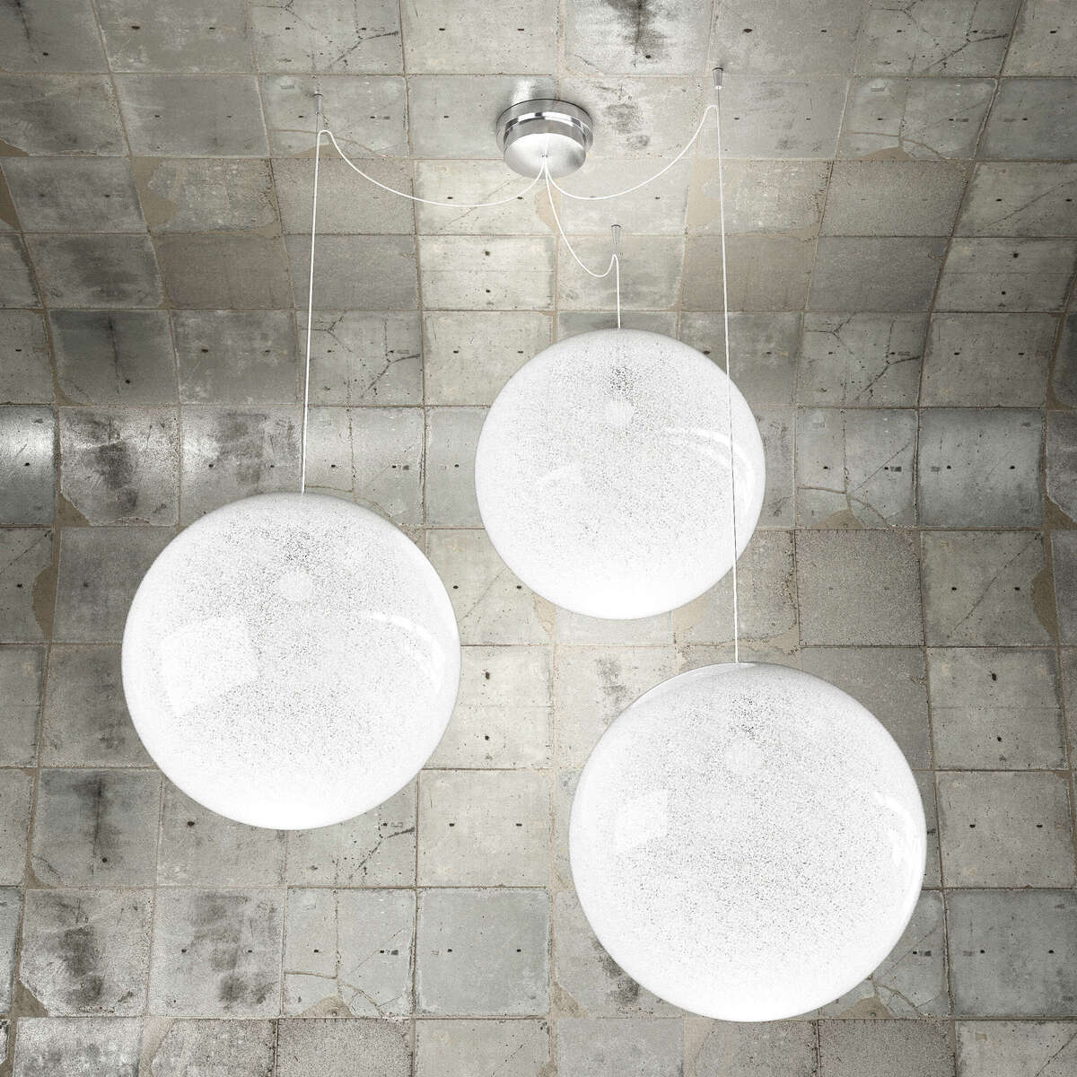 1135/S3-40 GLITTER SOSPENSIONE 3 LUCI D.40 CM.