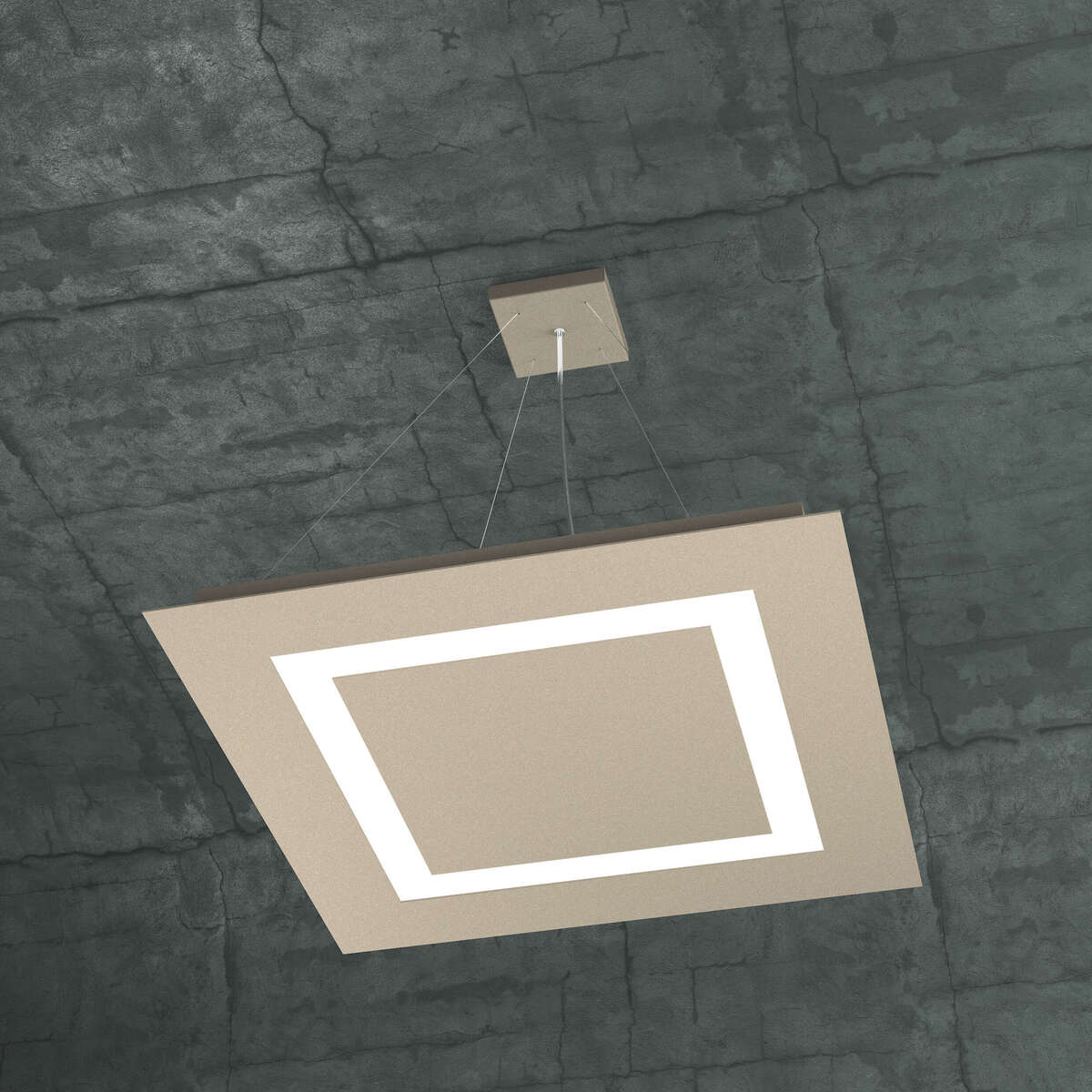 1137/S60-SA CARPET SOSPENSIONE 60X60 4 LUCI SABBIA