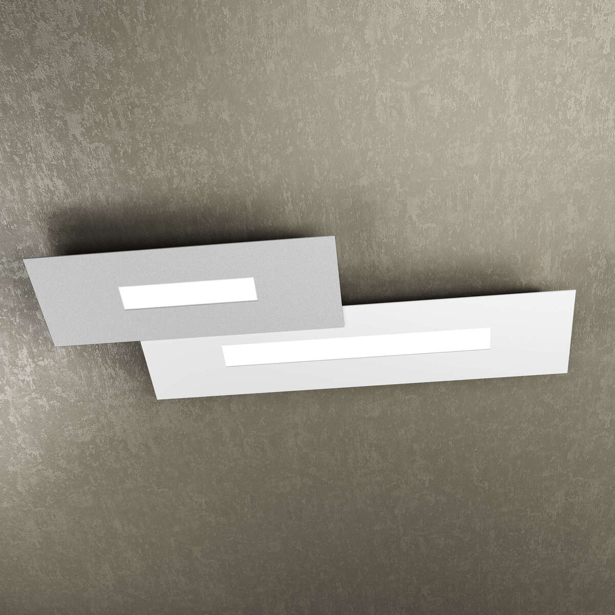 1138/M2-BG WALLY APPLIQUE/PLAFONIERA 2 LUCI(COMPOSTO DA 1138/40-GR+1138/60-BI)