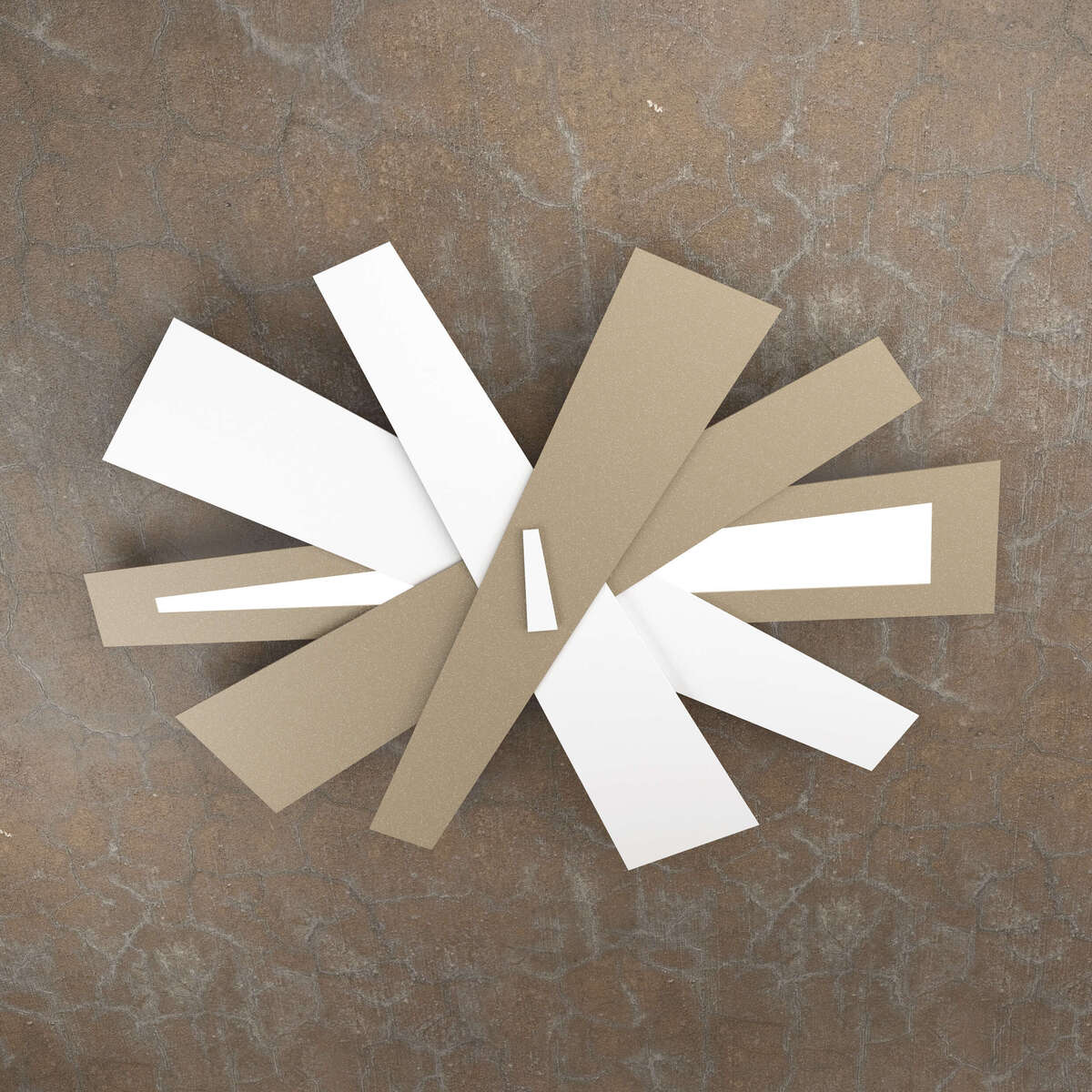 RIBBON PLAFONIERA D.105 CM. 2 LUCI BIANCO/SABBIA