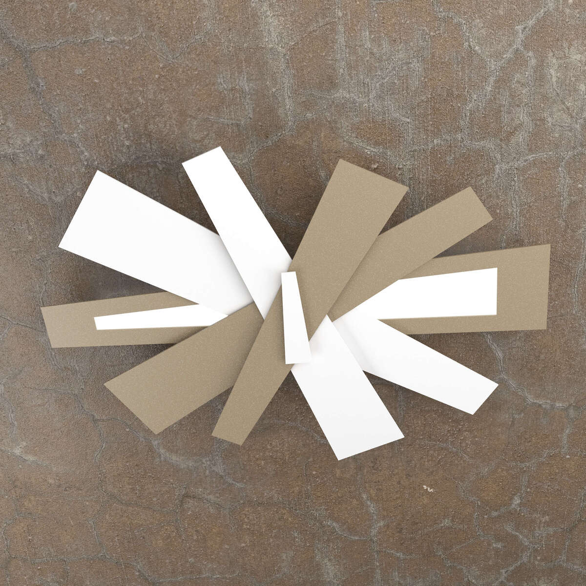 RIBBON PLAFONIERA D.65 CM. 2 LUCI BIANCO/SABBIA