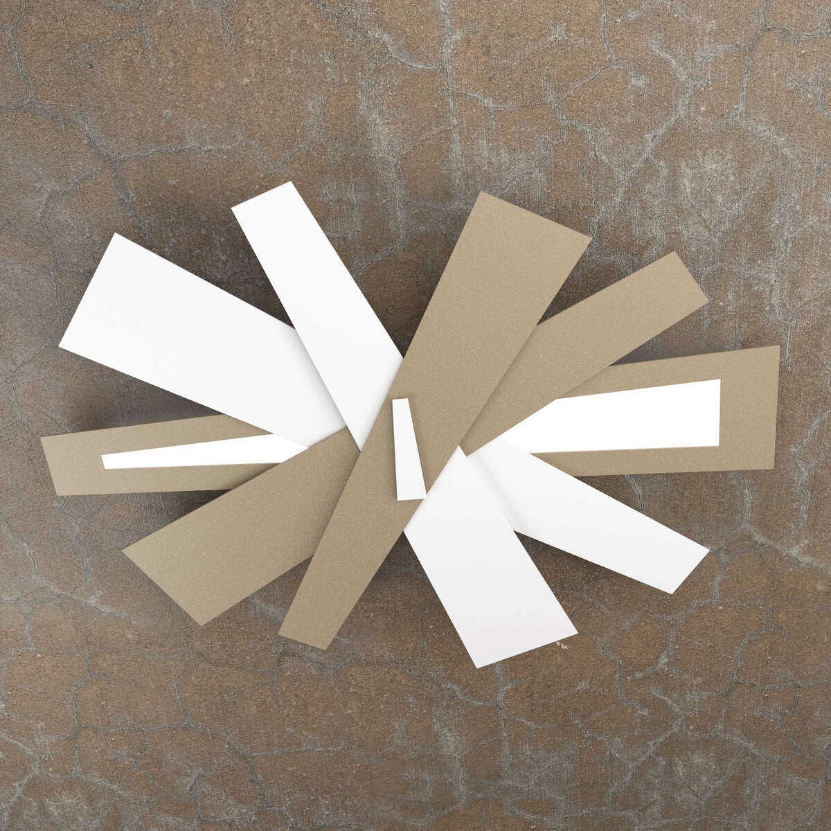 RIBBON PLAFONIERA D.85 CM. 2 LUCI BIANCO/SABBIA