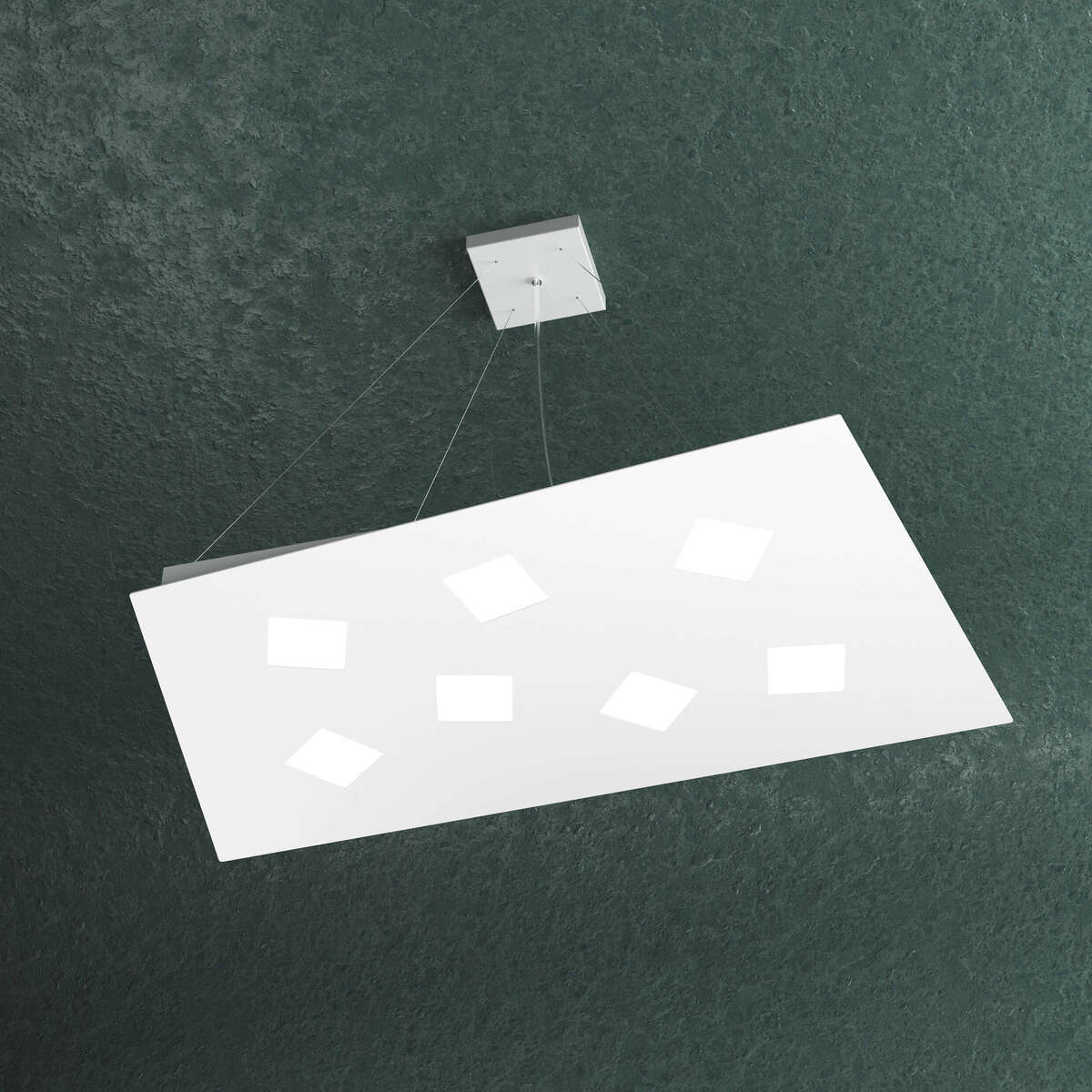 1140/S7-BI NOTE SOSPENSIONE 7 LUCI BIANCO