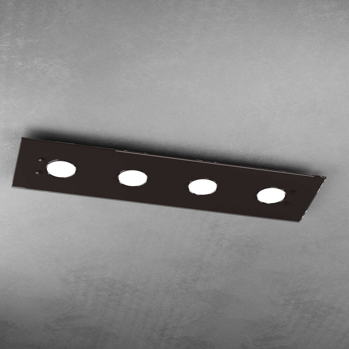 1141/PL4 R-MA PATH PLAFONIERA 4 LUCI RETTANGOLARE MARRONE