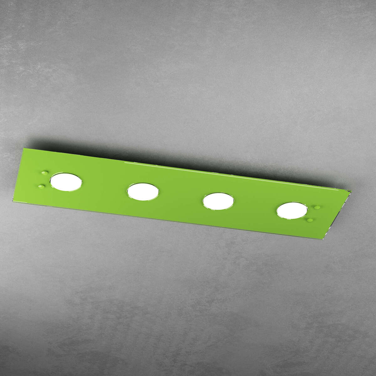 1141/PL4 R-VE PATH PLAFONIERA 4 LUCI RETTANGOLARE VERDE