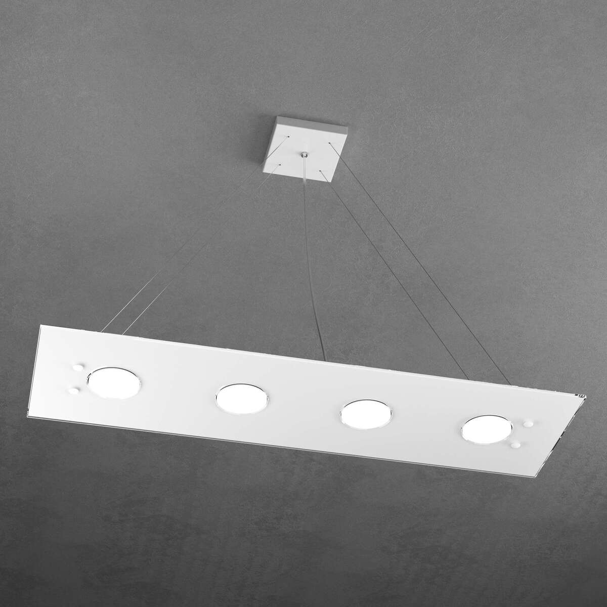 1141/S4 R-BI PATH SOSPENSIONE 4 LUCI RETTANGOLARE BIANCO