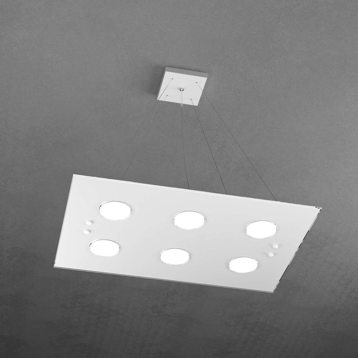 1141/S6 R-BI PATH SOSPENSIONE 6 LUCI BIANCO