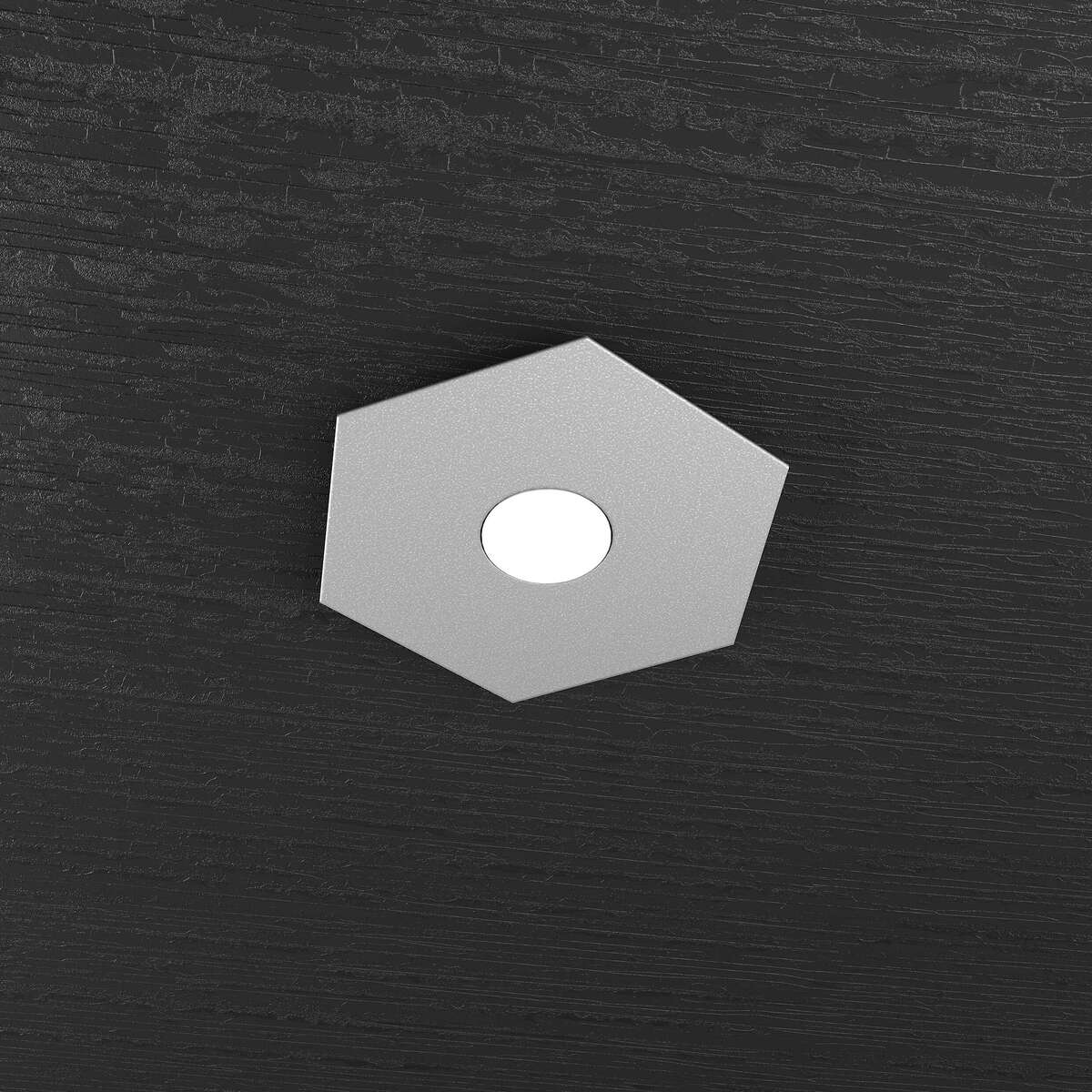 1142/1L-GR HEXAGON APPLIQUE/PLAFONIERA 1 LUCE GRIGIO
