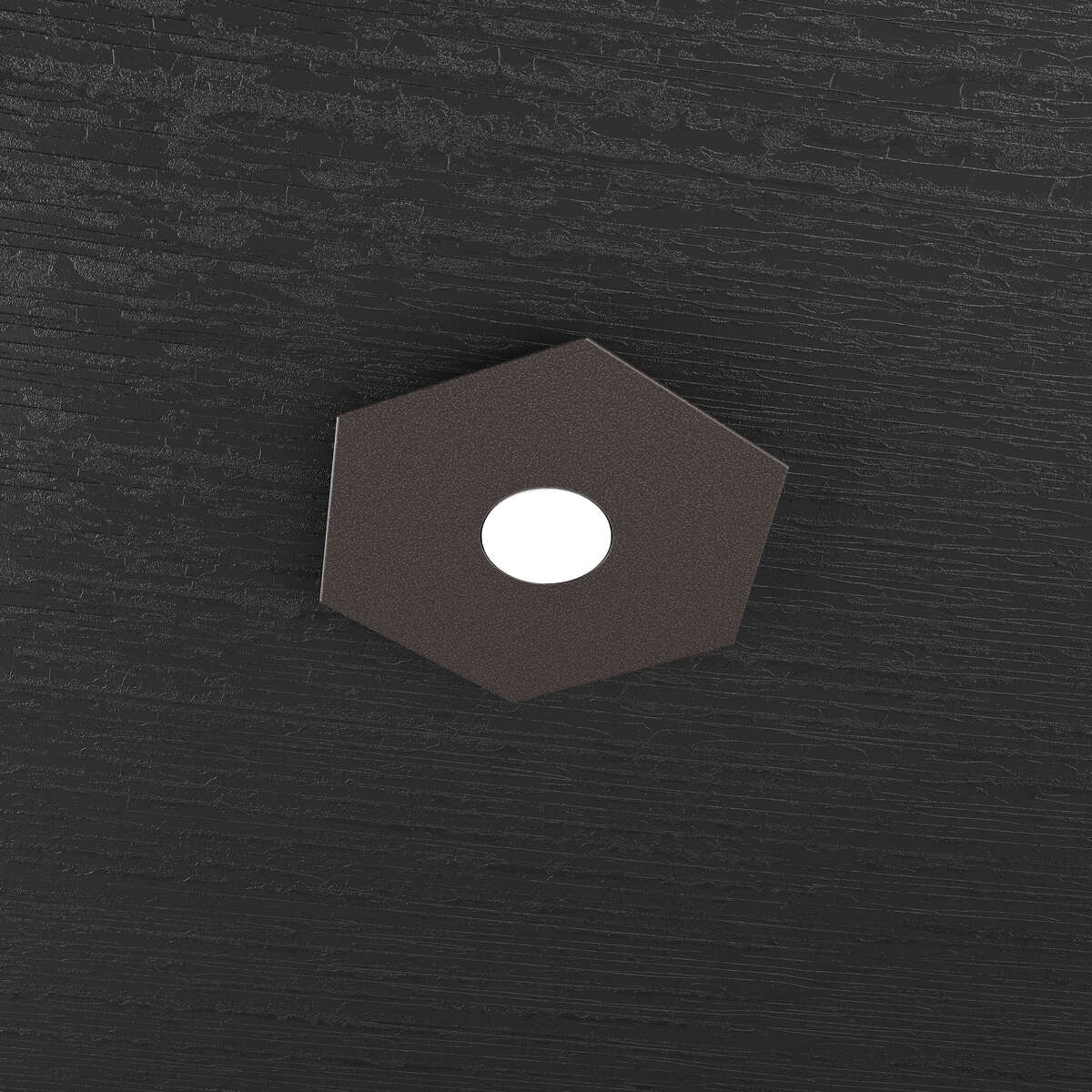 1142/1L-MA HEXAGON APPLIQUE/PLAFONIERA 1 LUCE MARRONE