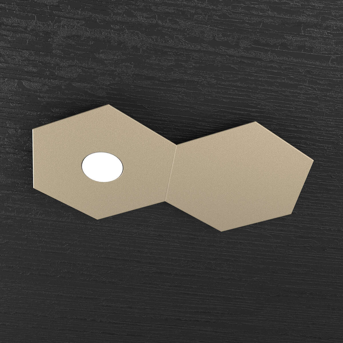 1142/1L1D-SA HEXAGON APPLIQUE/PLAFONIERA 1 LUCE + 1 DECORATIVO SABBIA