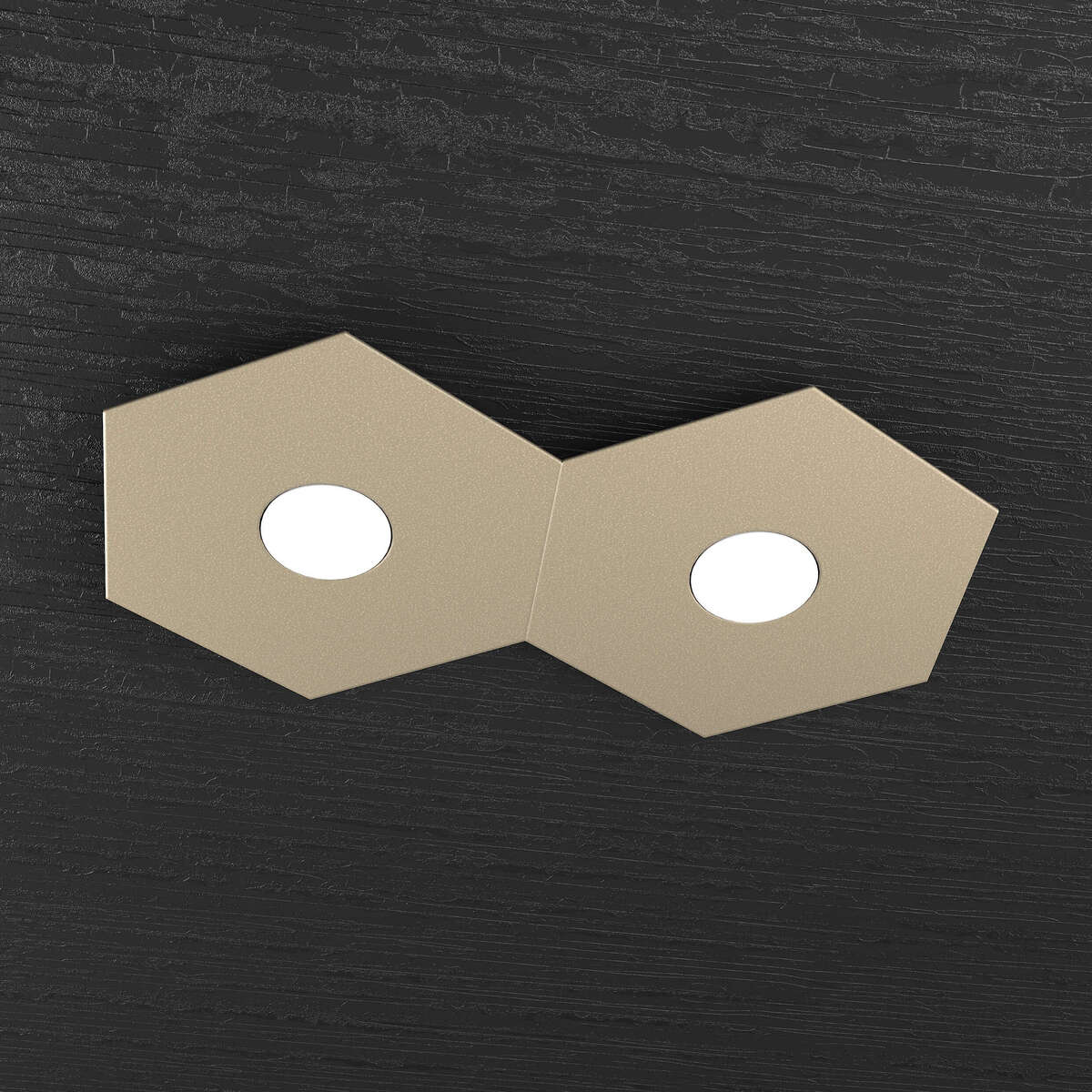 1142/2L-SA HEXAGON APPLIQUE/PLAFONIERA 2 LUCI SABBIA