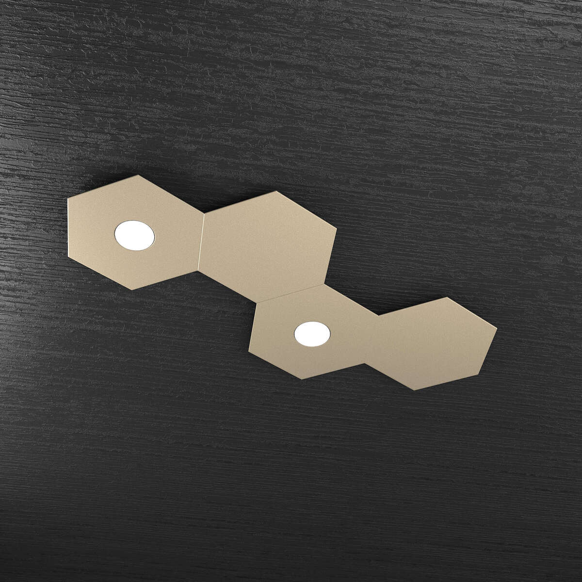 1142/2L2D-SA HEXAGON APPLIQUE/PLAFONIERA 2 LUCI + 2 DECORATIVO SABBIA