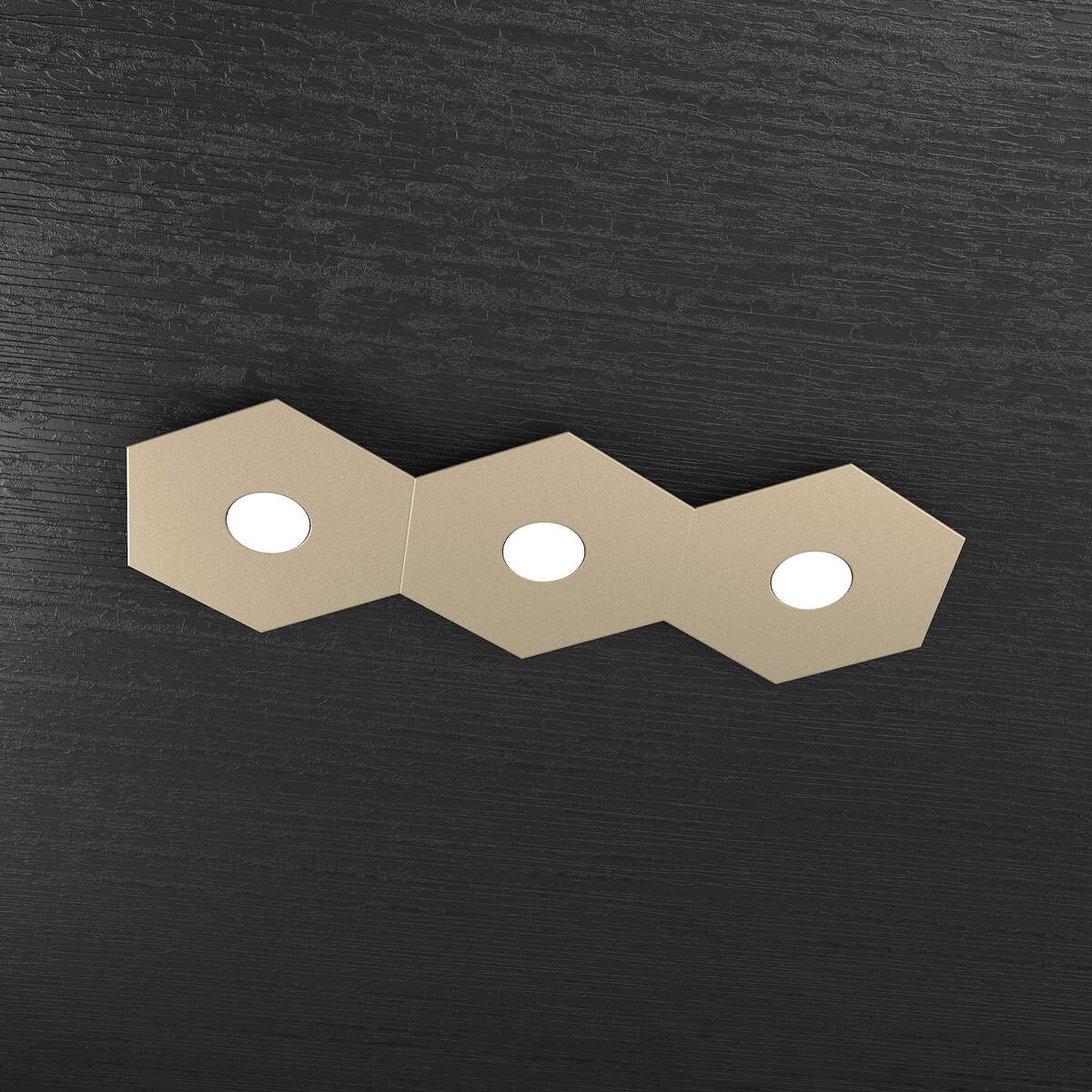 1142/3L-SA HEXAGON APPLIQUE/PLAFONIERA 3 LUCI SABBIA