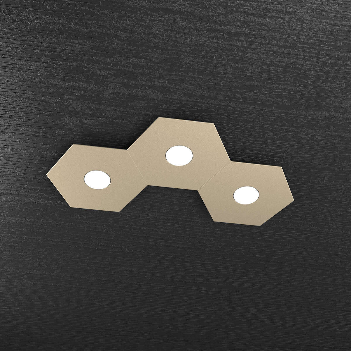 1142/3L-SA HEXAGON APPLIQUE/PLAFONIERA 3 LUCI SABBIA