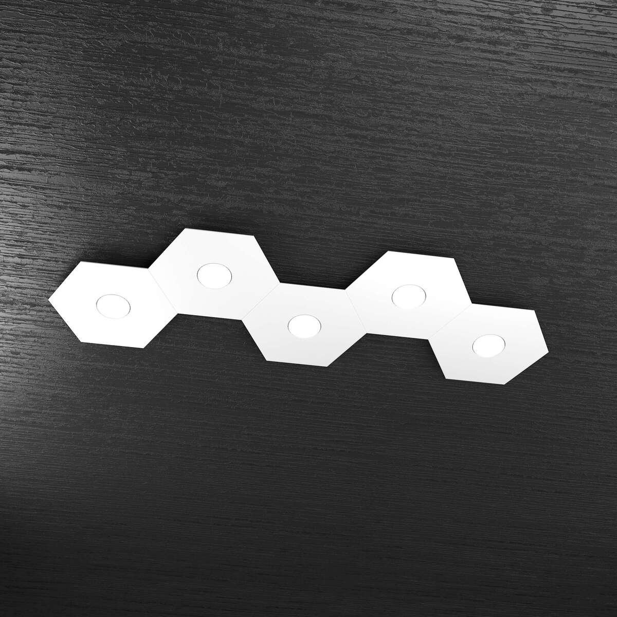 1142/5L-BI HEXAGON APPLIQUE/PLAFONIERA 5 LUCI BIANCO