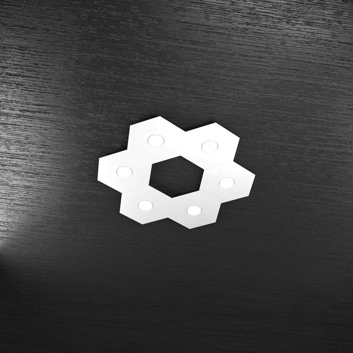 1142/6L-BI HEXAGON APPLIQUE/PLAFONIERA 6 LUCI BIANCO