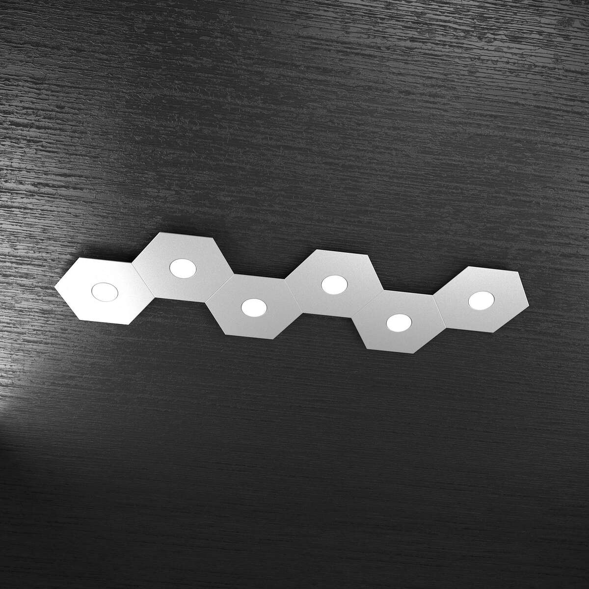 1142/6L-GR HEXAGON APPLIQUE/PLAFONIERA 6 LUCI GRIGIO