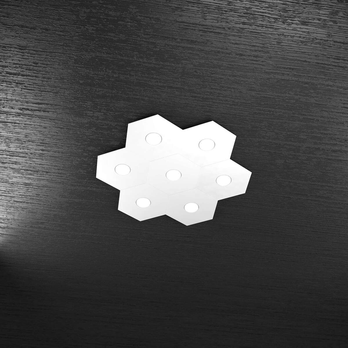 1142/7L-BI HEXAGON APPLIQUE/PLAFONIERA 7 LUCI BIANCO