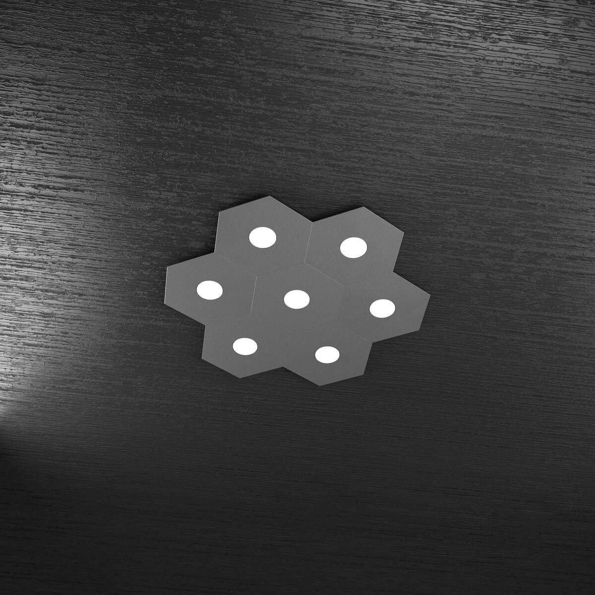 1142/7L-GA HEXAGON APPLIQUE/PLAFONIERA 7 LUCI GRIGIO ANTRACITE