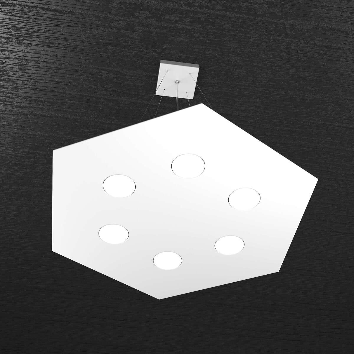 1142/SG-BI EXAGON SOSPENSIONE 6 LUCI BIANCO