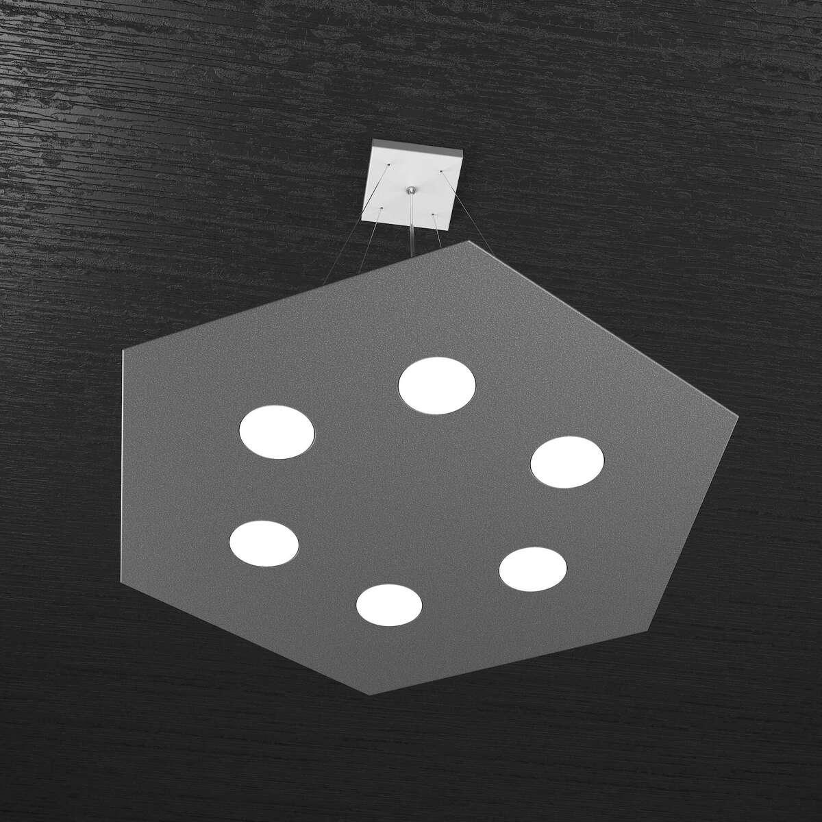 1142/SG-GA EXAGON SOSPENSIONE 6 LUCI GRIGIO ANTRACITE