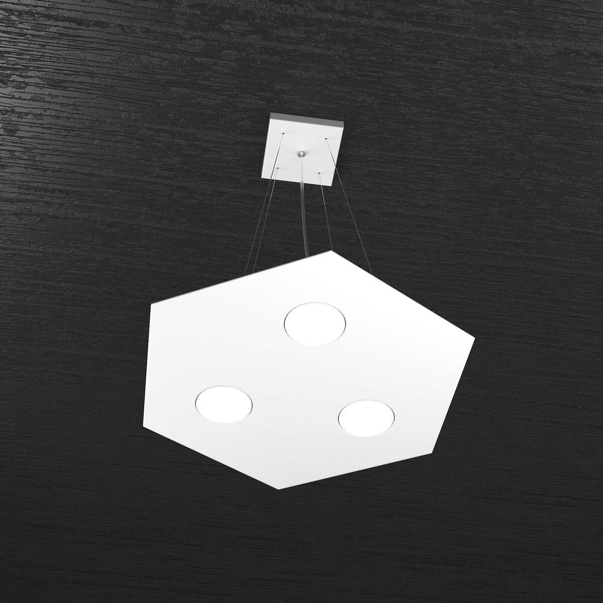 1142/SP-BI EXAGON SOSPENSIONE 3 LUCI BIANCO