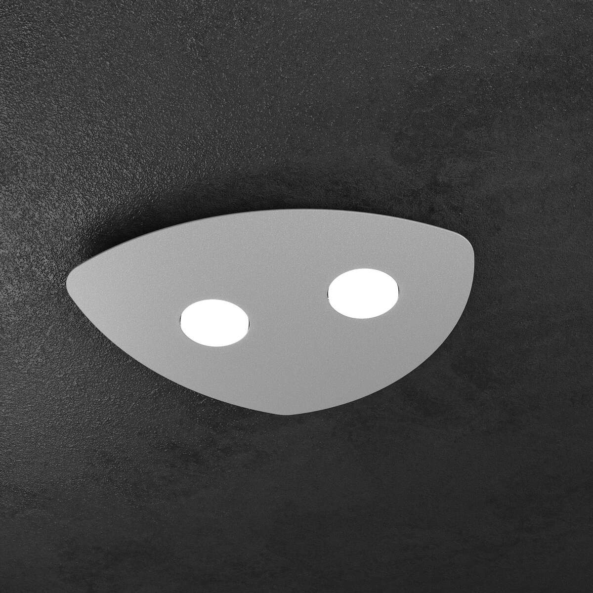 SHAPE APPLIQUE/PLAFONIERA 2 LUCI GRIGIO