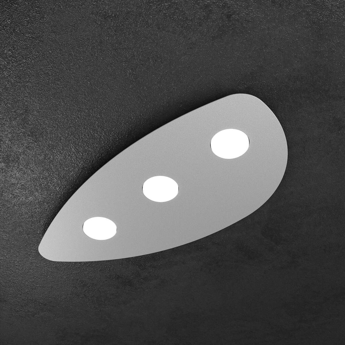 SHAPE APPLIQUE/PLAFONIERA 3 LUCI GRIGIO