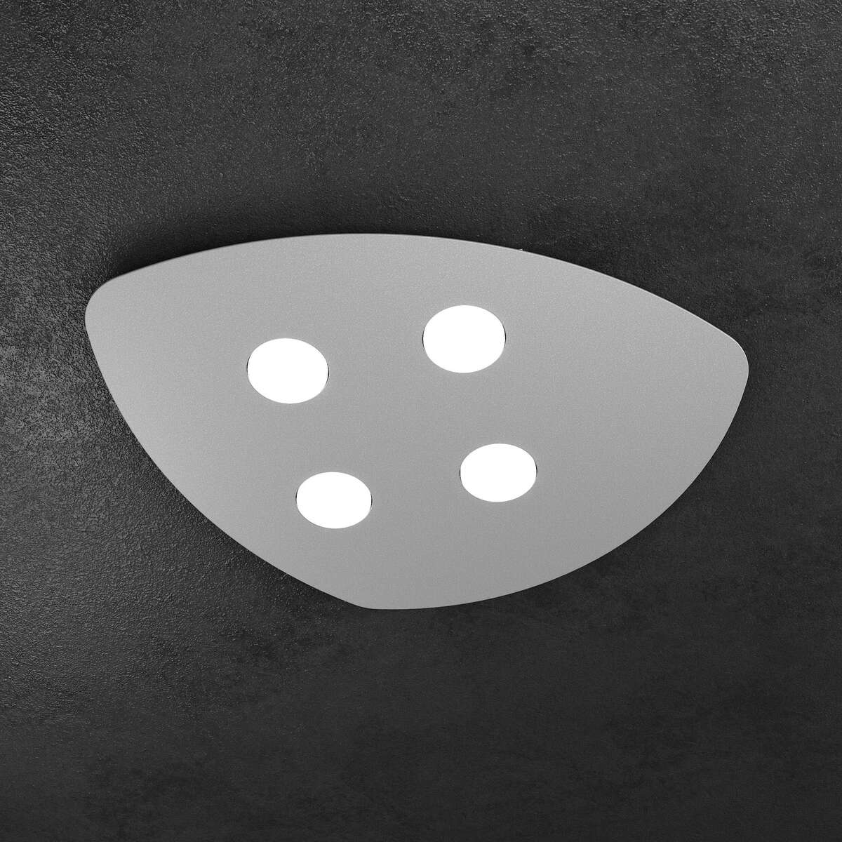 1143/4-GR SHAPE APPLIQUE/PLAFONIERA 4 LUCI GRIGIO