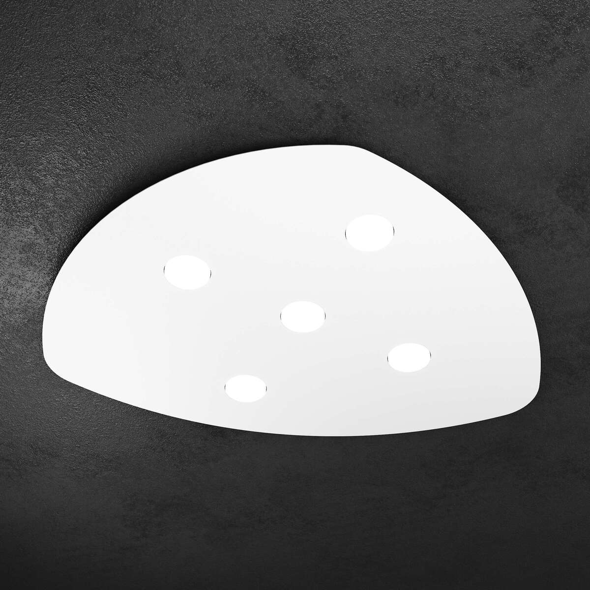 1143/5-BI SHAPE APPLIQUE/PLAFONIERA 5 LUCI BIANCO
