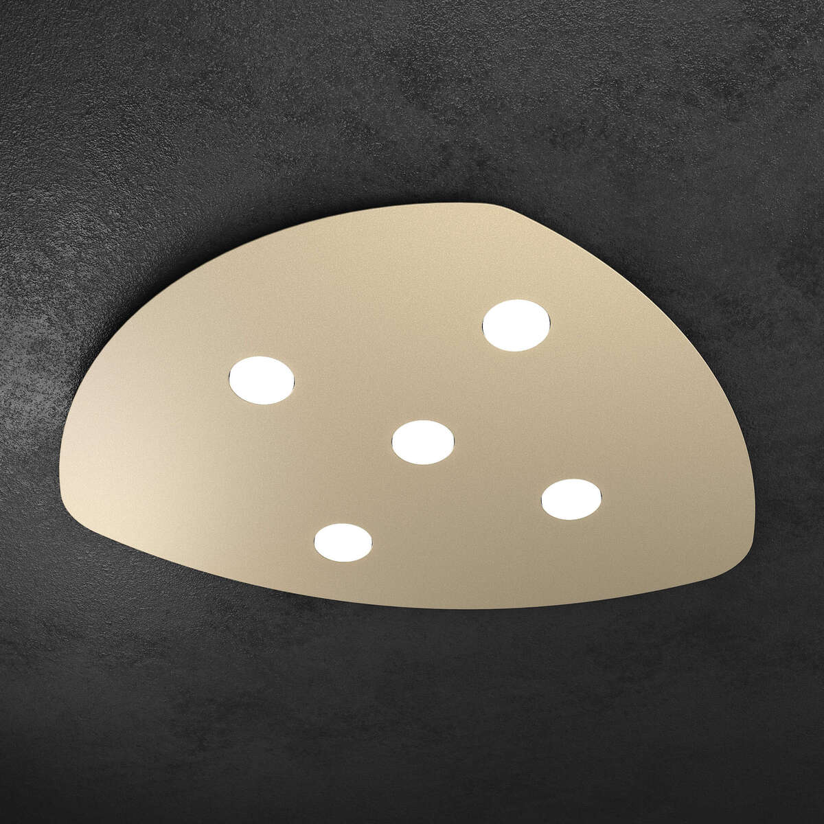 1143/5-SA SHAPE APPLIQUE/PLAFONIERA 5 LUCI SABBIA