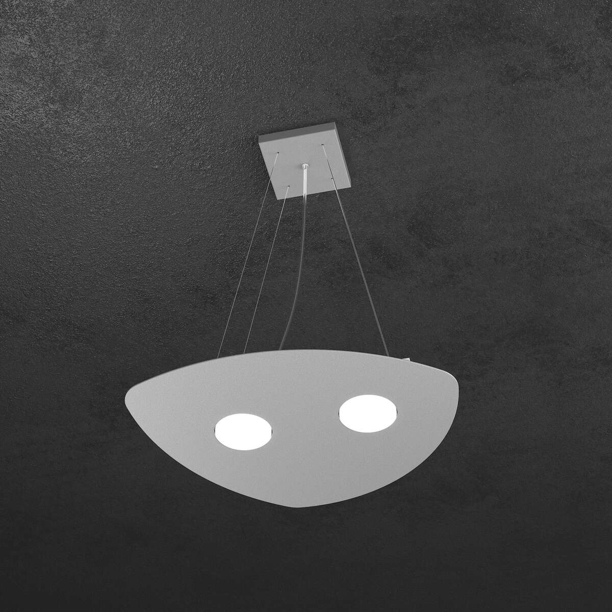 1143/S2-GR SHAPE SOSPENSIONE 2 LUCI GRIGIO
