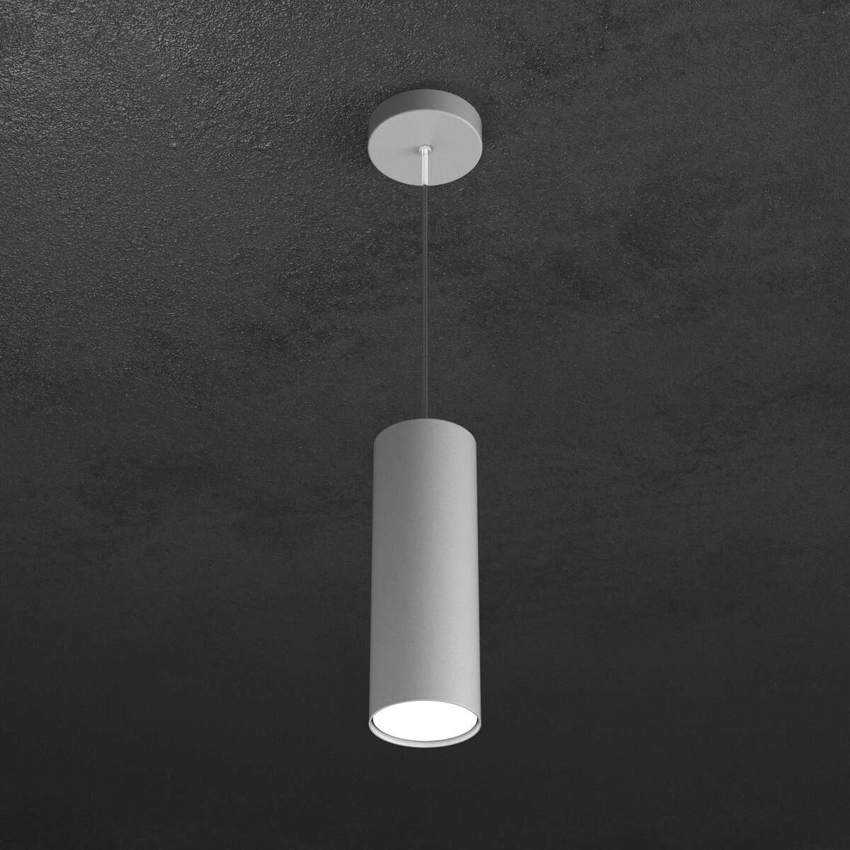 1143/S25-GR SHAPE SOSPENSIONE TUBO H.25 1 LUCE GRIGIO