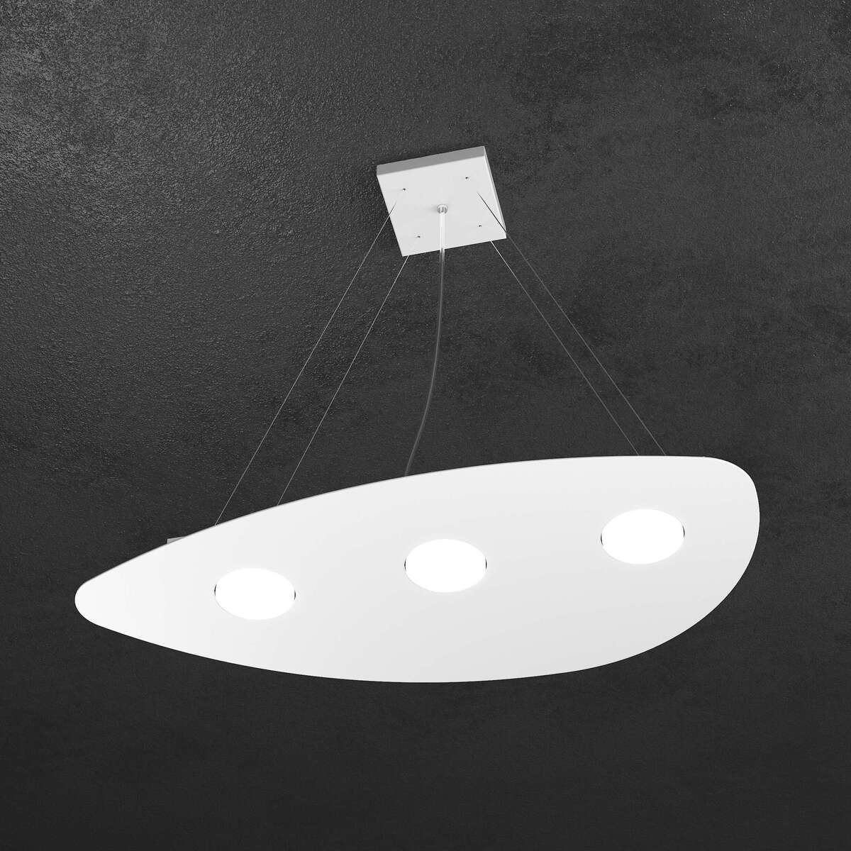 1143/S3-BI SHAPE SOSPENSIONE 3 LUCI BIANCO