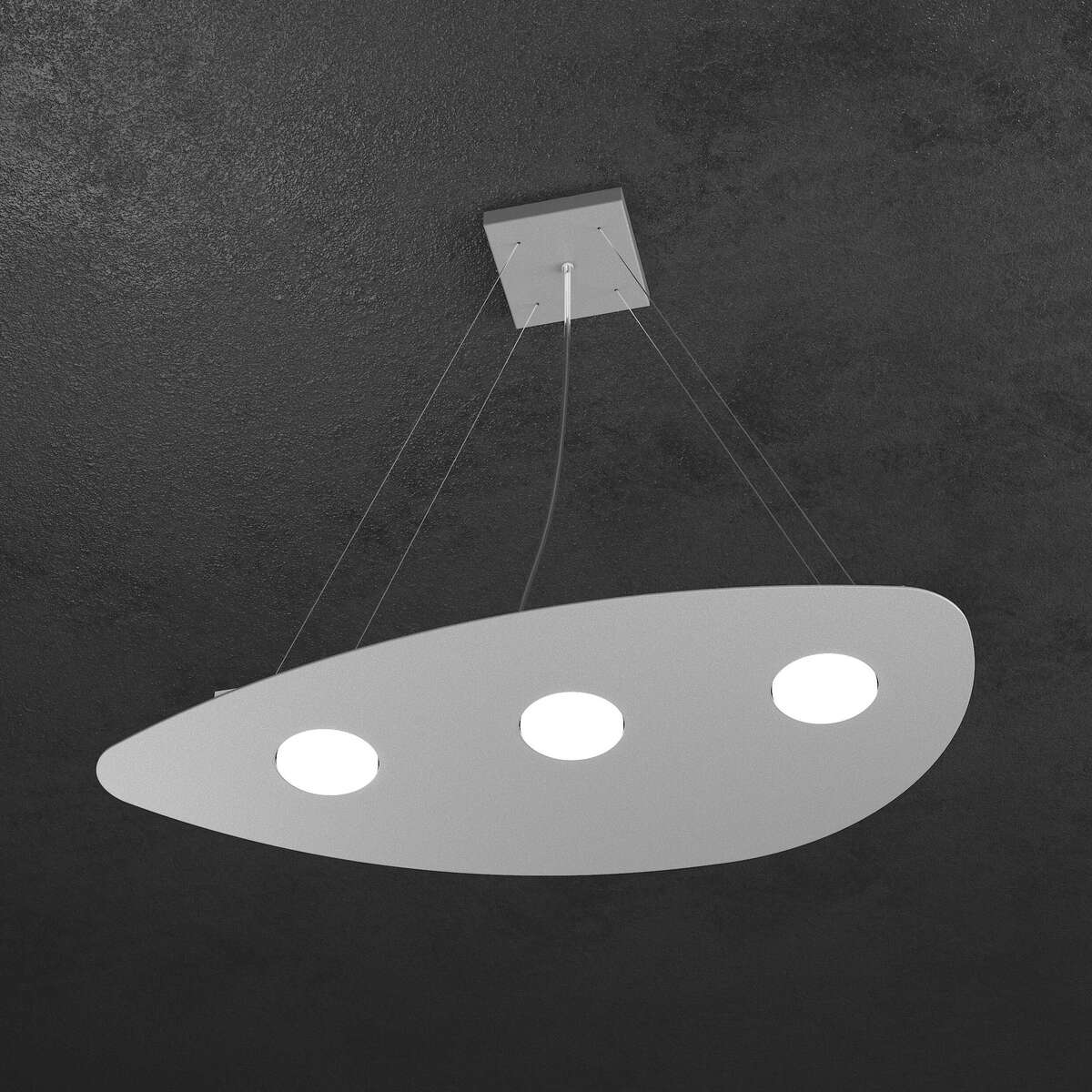1143/S3-GR SHAPE SOSPENSIONE 3 LUCI GRIGIO