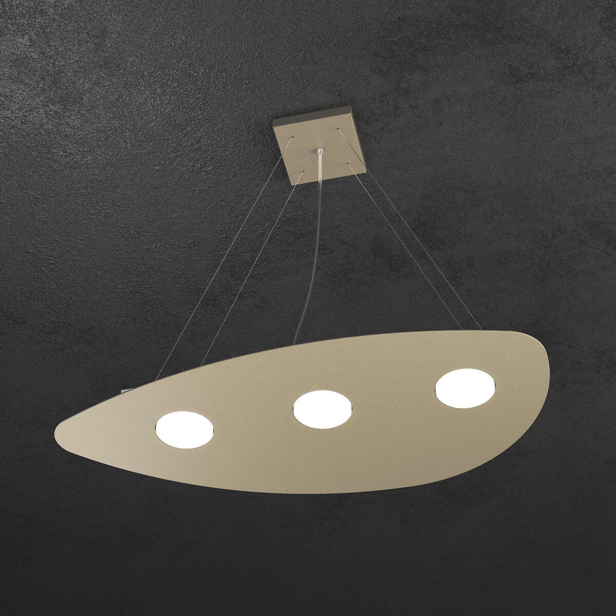 1143/S3-SA SHAPE SOSPENSIONE 3 LUCI SABBIA