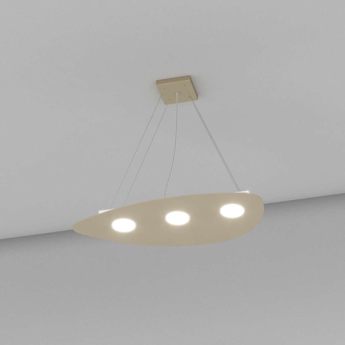 1143/S3-SA SHAPE SOSPENSIONE 3 LUCI SABBIA
