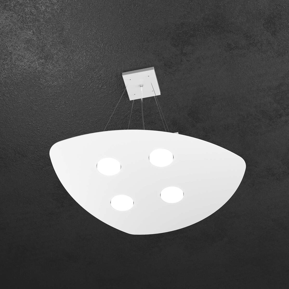 1143/S4-BI SHAPE SOSPENSIONE 4 LUCI BIANCO
