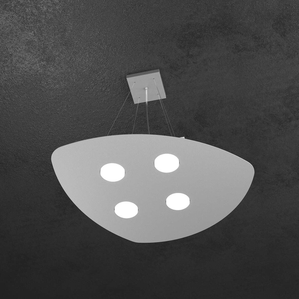 1143/S4-GR SHAPE SOSPENSIONE 4 LUCI GRIGIO