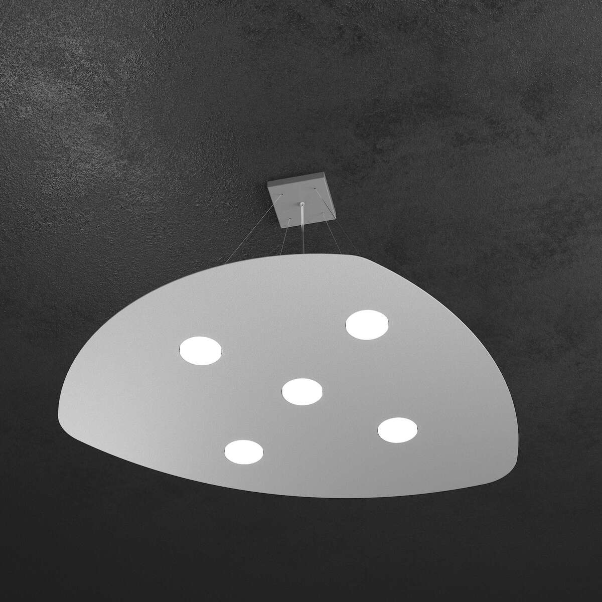 1143/S5-GR SHAPE SOSPENSIONE 5 LUCI GRIGIO
