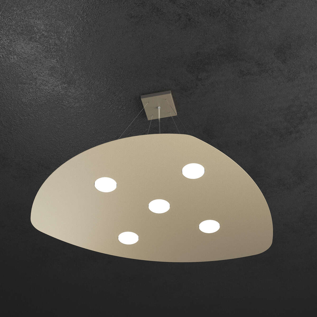 1143/S5-SA SHAPE SOSPENSIONE 5 LUCI SABBIA
