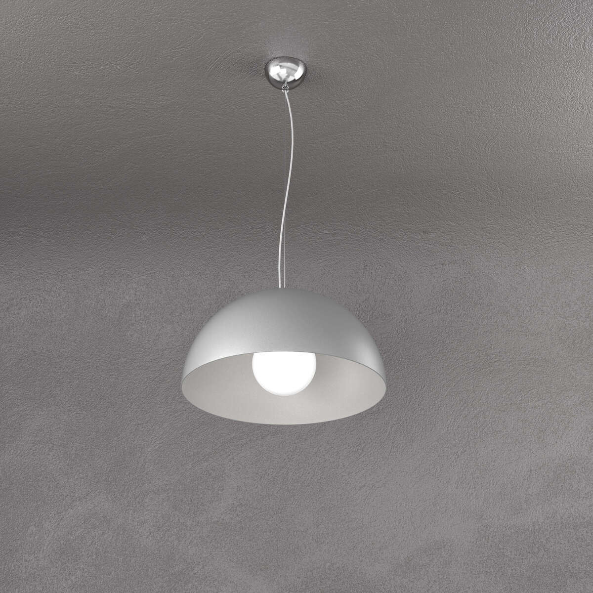 1144/S35-GR CUP SOSPENSIONE D.35 CM. 1 LUCE GRIGIO