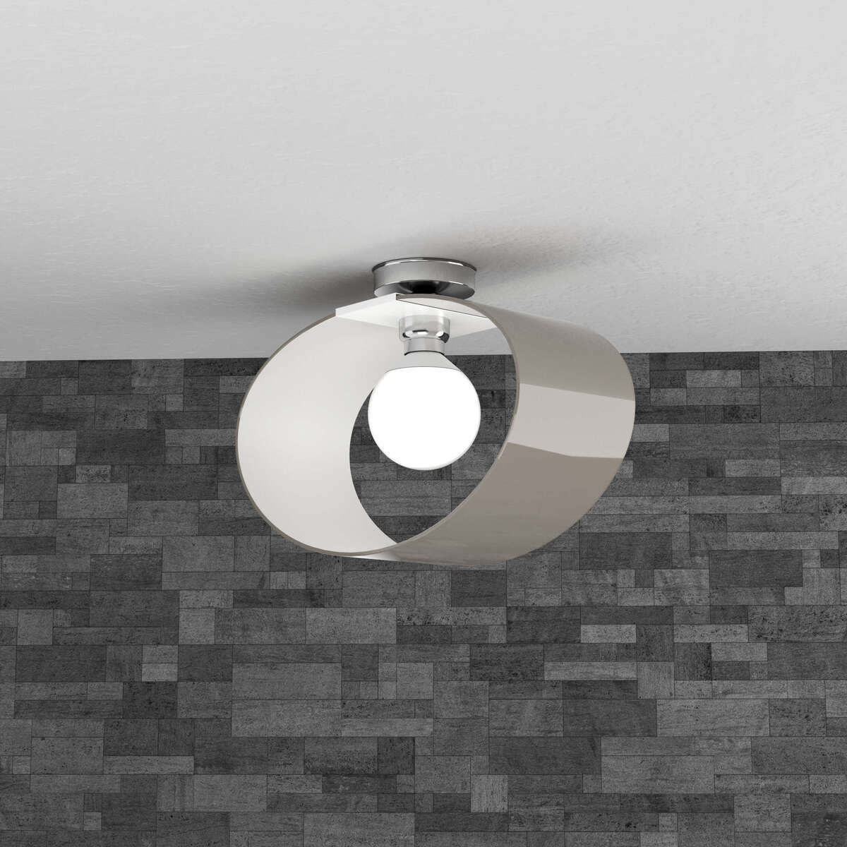 LAP PLAFONIERA D.40 CM. 1 LUCE TORTORA