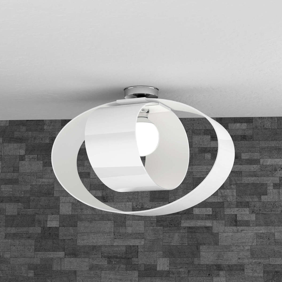 1146/PL55-BI LAP PLAFONIERA D.55 CM. 1 LUCE BIANCO